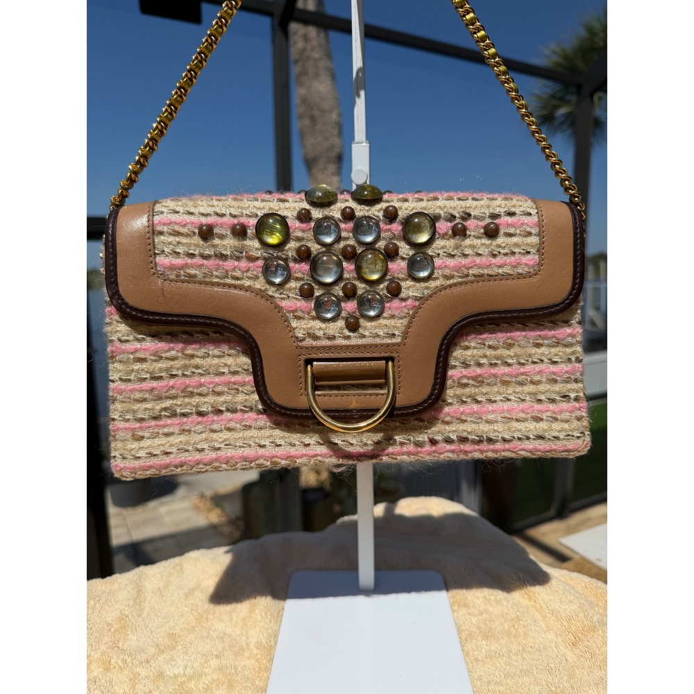 Marc Jacobs Vintage 2011 Runway Jeannie Jewel Applique Tweed Clutch Bag - Picture 5 of 14